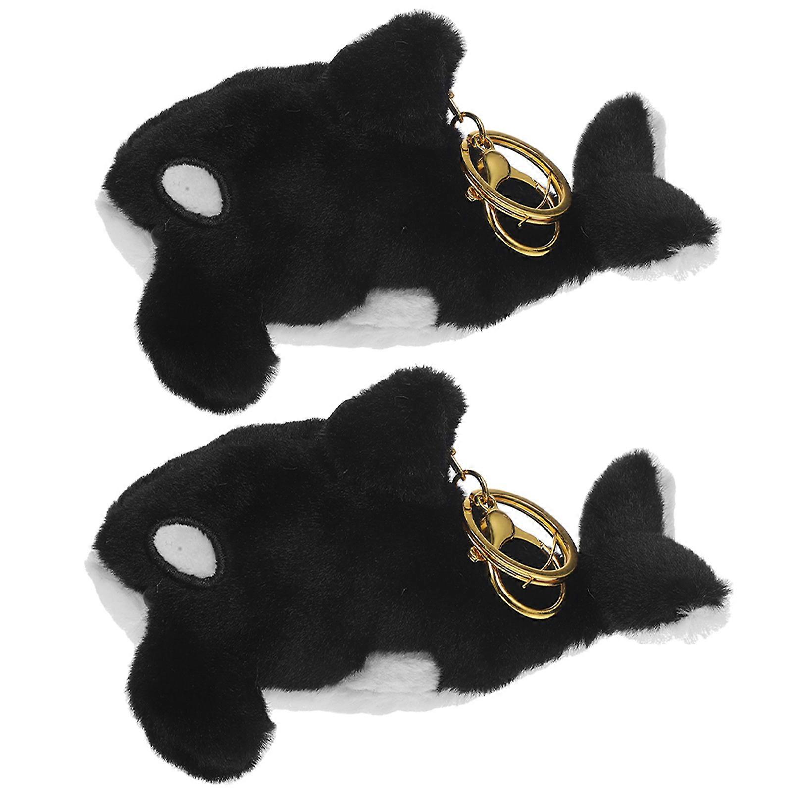 Adorable Plush Keychain for Hanging Keys 8Pcs Cute Whale Bag Pendant Set