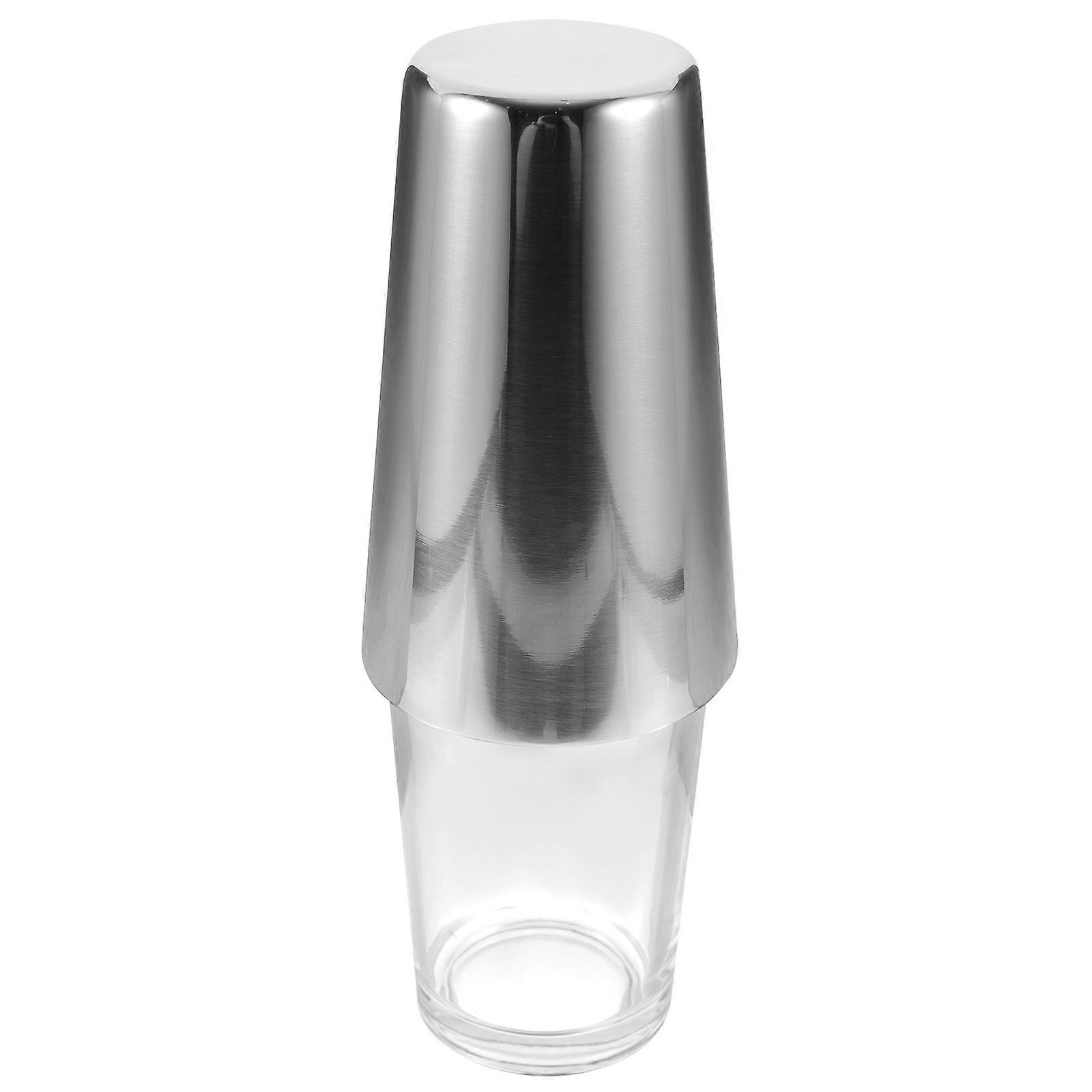 Bartender Shaker Drink Mixer For Home Users Entertaining Silver 550ml 1 Set