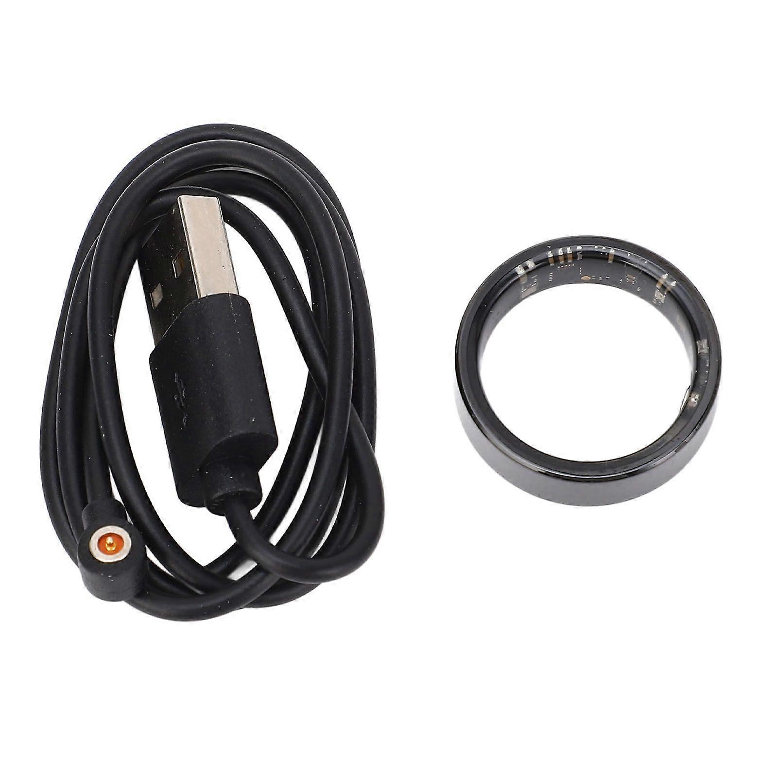 R06 Smart Ring Pedometer Fitness Sleep Monitoring Waterproof Automatic Detection Multifunction Health Tracker Ring for Men Women Size 11