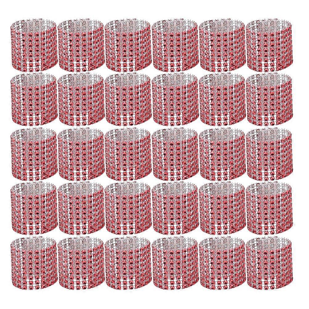 Servethouder voor bruiloft, verjaardag, rood, 13 x 4 x 0,5 cm, kunststof, 30 stuks