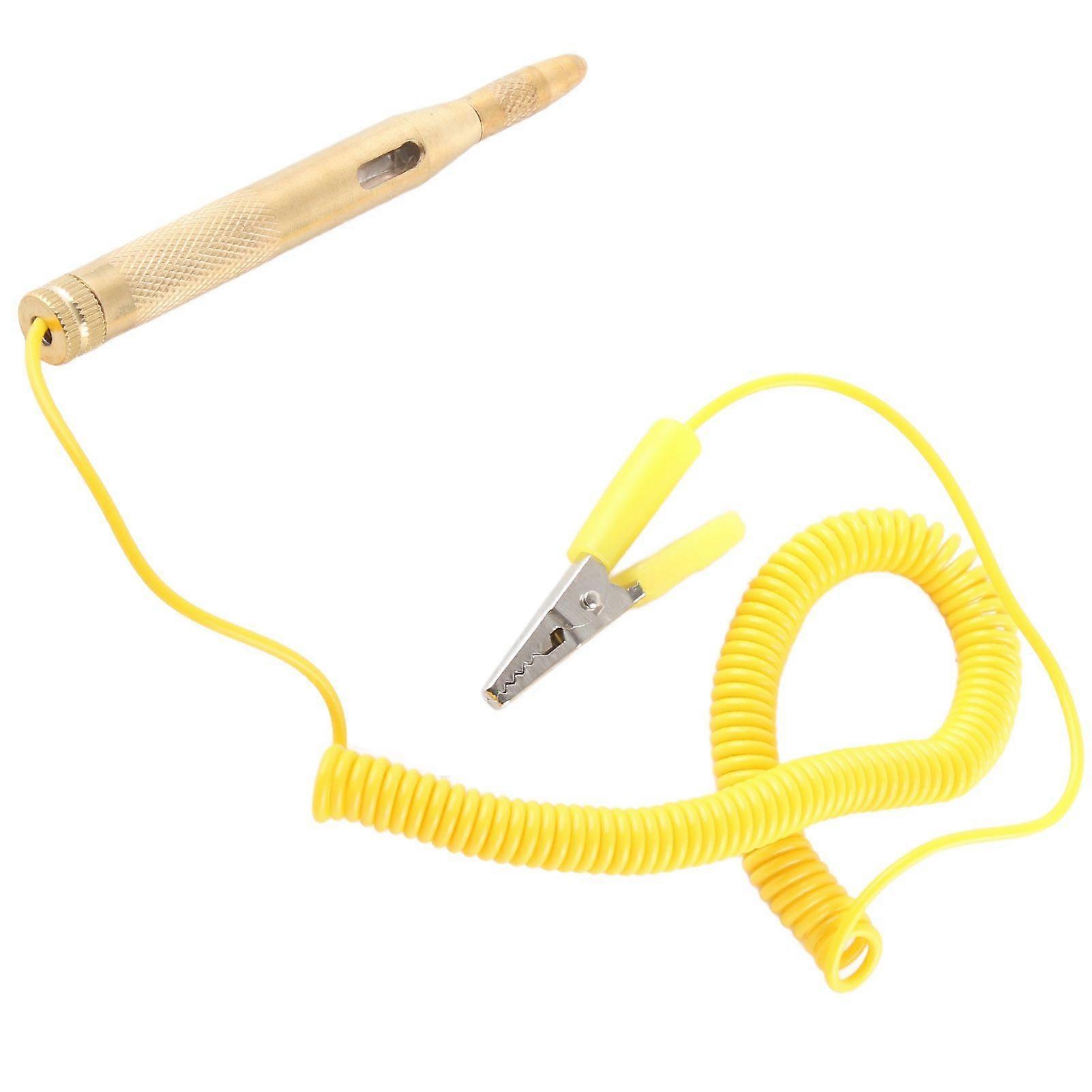 Auto Car Vehicle Circuit Tester DC 6V 12V 24V Light Bulb Voltage Test Pen Pencil Yellow