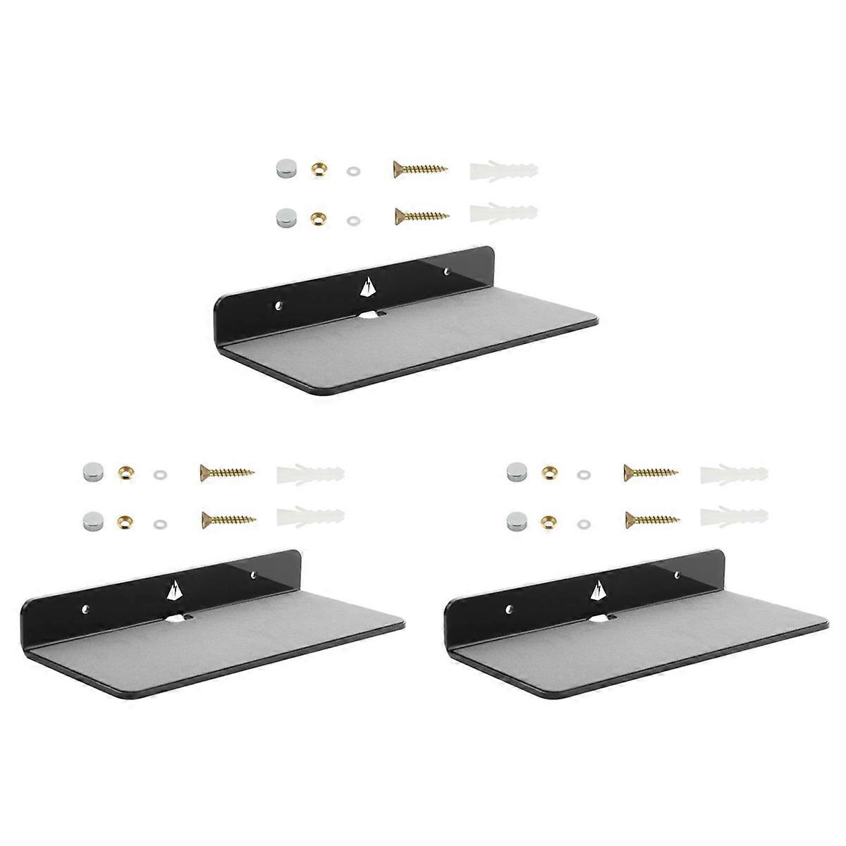 Acrylic Wall Mount Display Shelf for Bluetooth Speaker, Webcam-Black