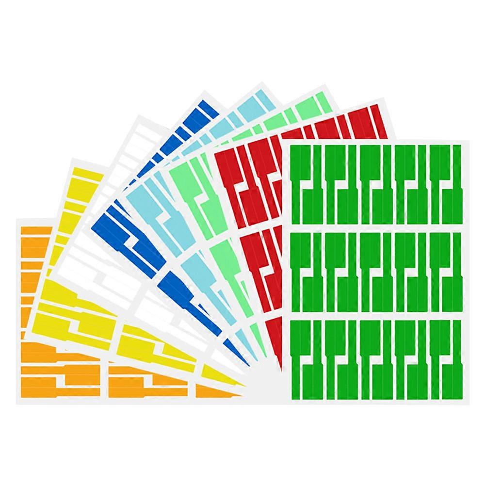Cable Labels Colorful Waterproof Cable Label Paper for 72Pcs Assorted Colors