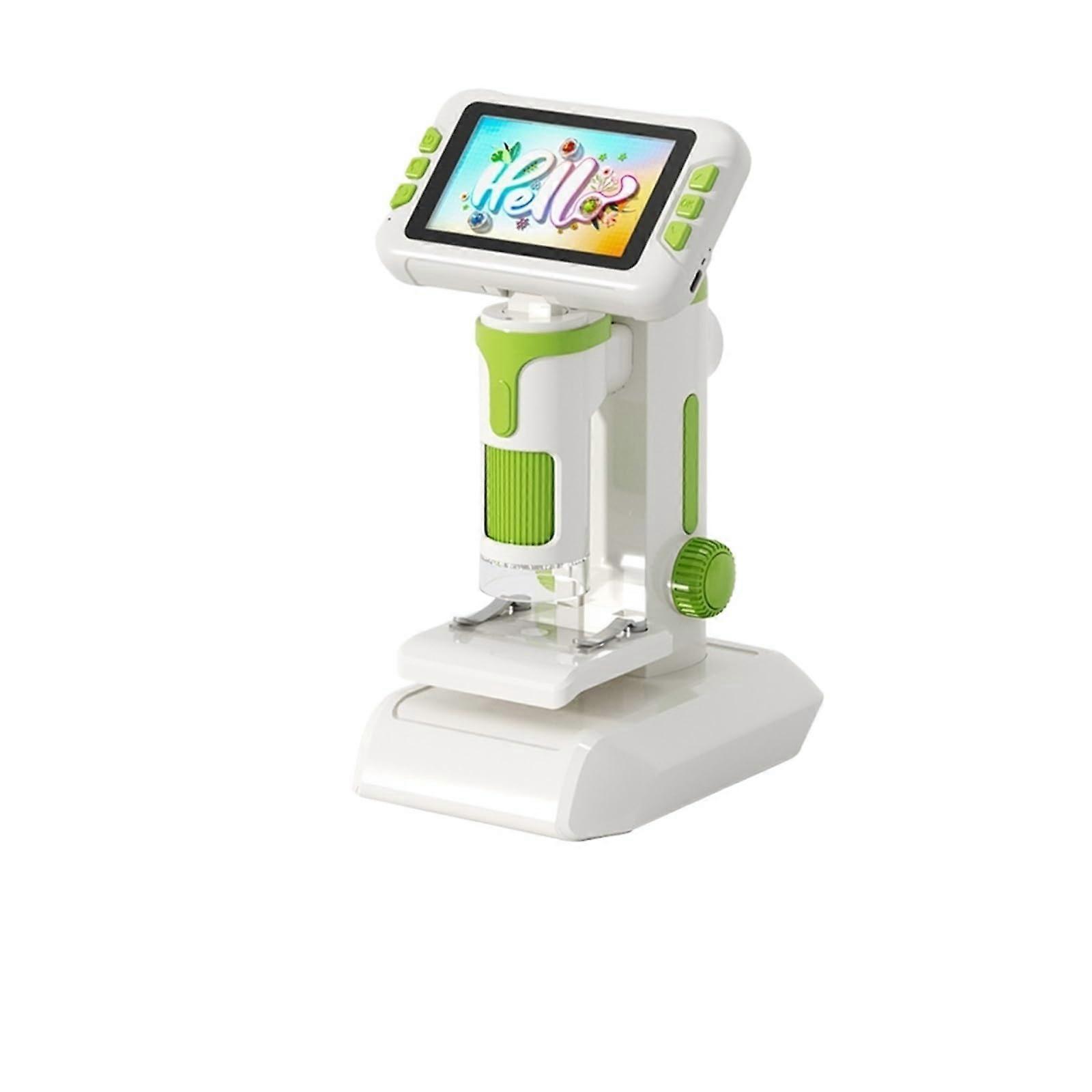 P01 Children's Microscope  Desktop And Handheld Detachable Portable Digital Microscope, 1600X, 2Pack Green