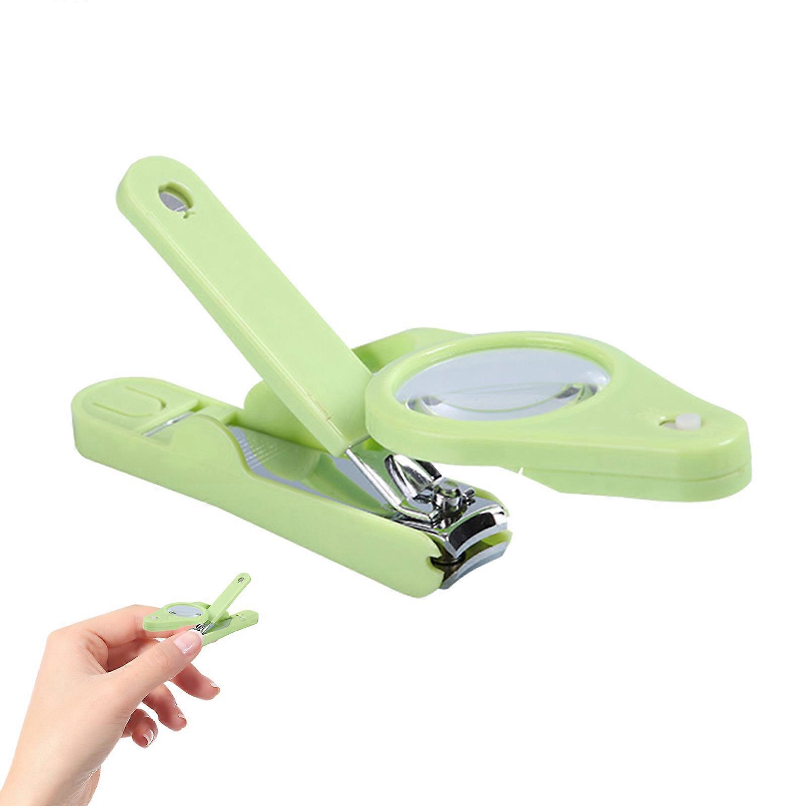 Stainless Steel Nail Clipper with LED Light for Precise Cutting 2Pcs