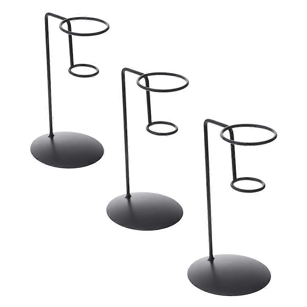 Iron Cone Holder Ice Cream Cone Holder for Display 12Pcs Black Set