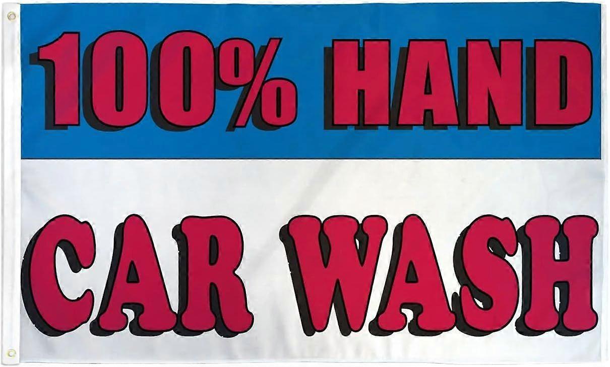 100% Hand Car Wash Flag QI 0496