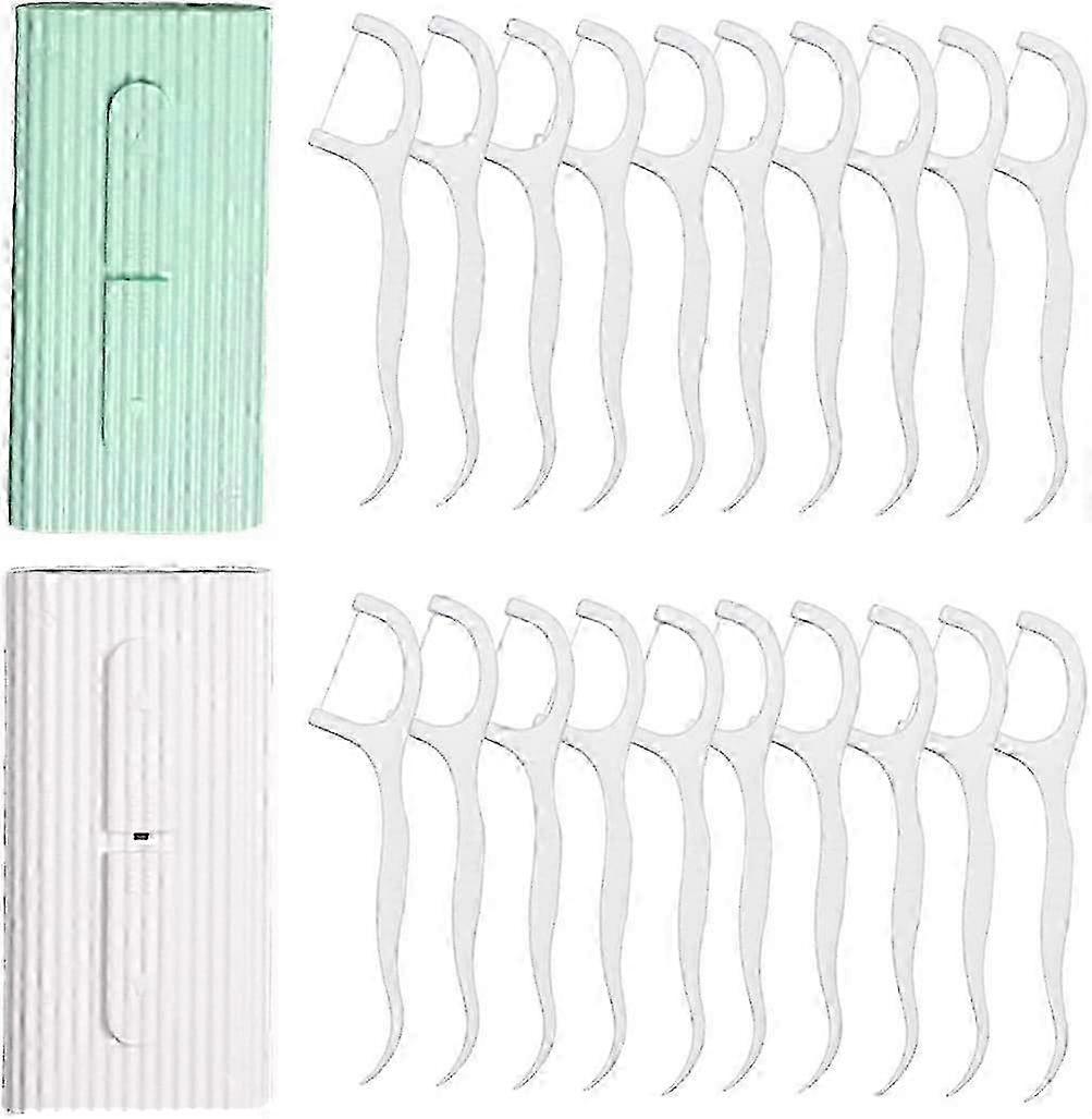 20-Piece Dental Floss and Toothpick Set with Portable Containers