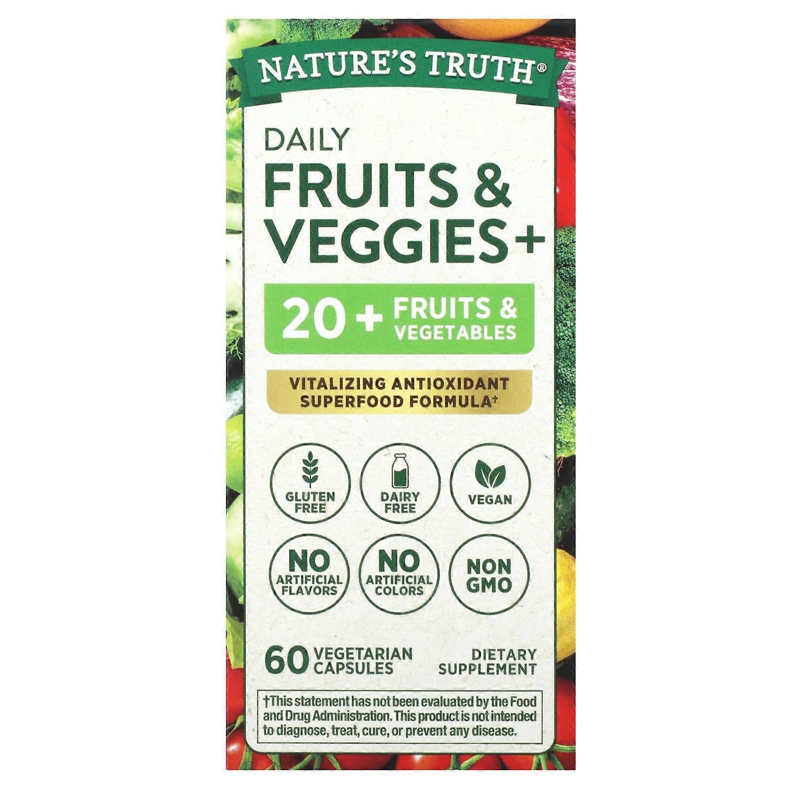 Daily Fruit & Veggies +, 60 Vegetarian Capsules