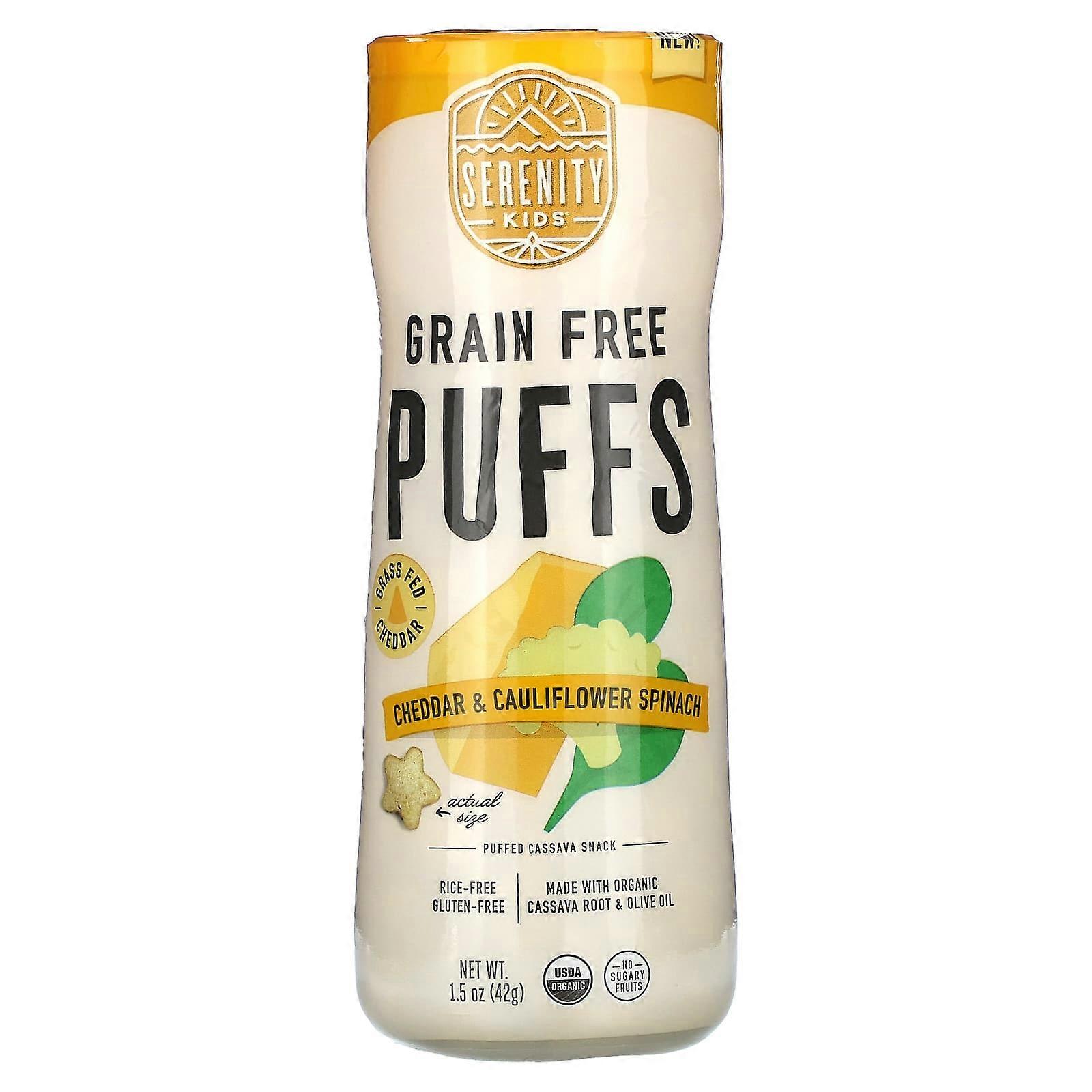 Grain Free Puffs, Cheddar & Cauliflower Spinach, 1.5 oz (42 g)