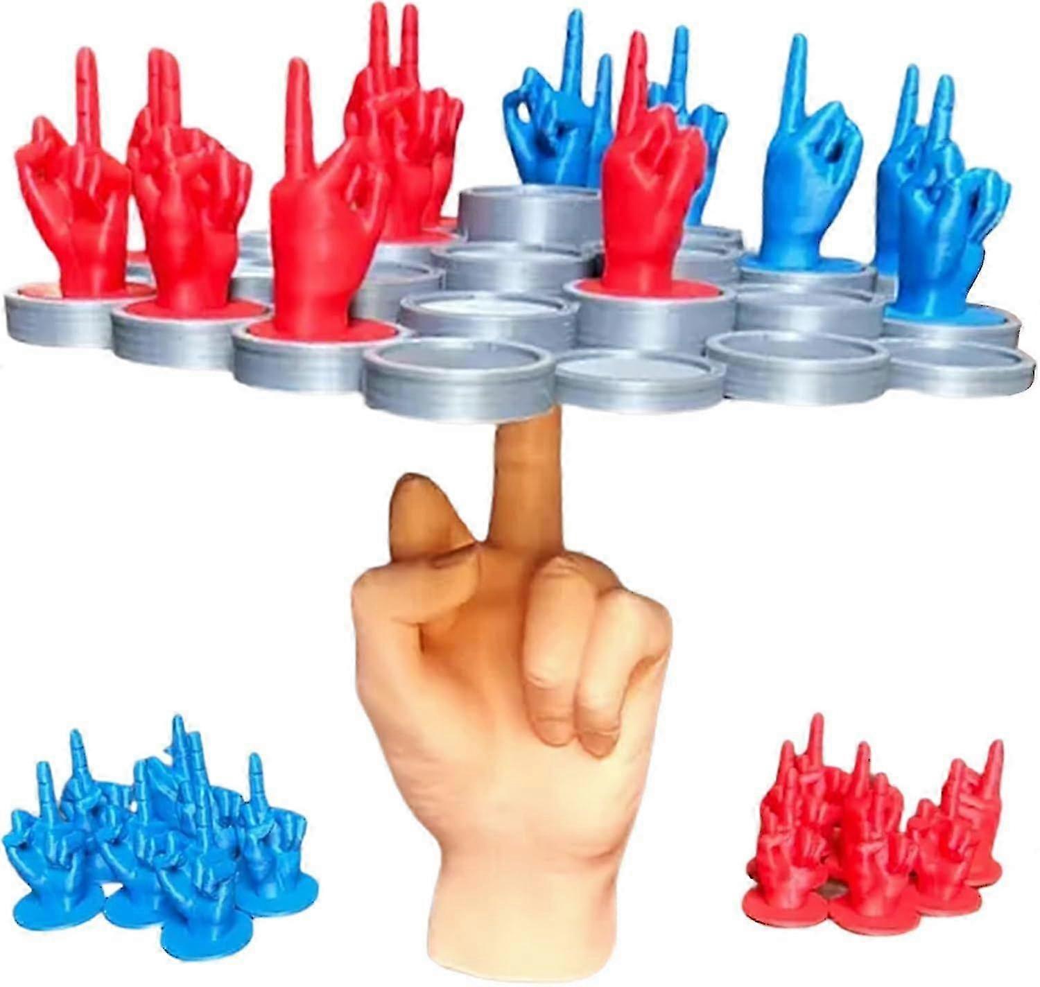 Middle Finger Balance Game, Funny Balance Board Game Set, Two Player Balance Game Interactive, Board Table Game for Party-Good 25-26s