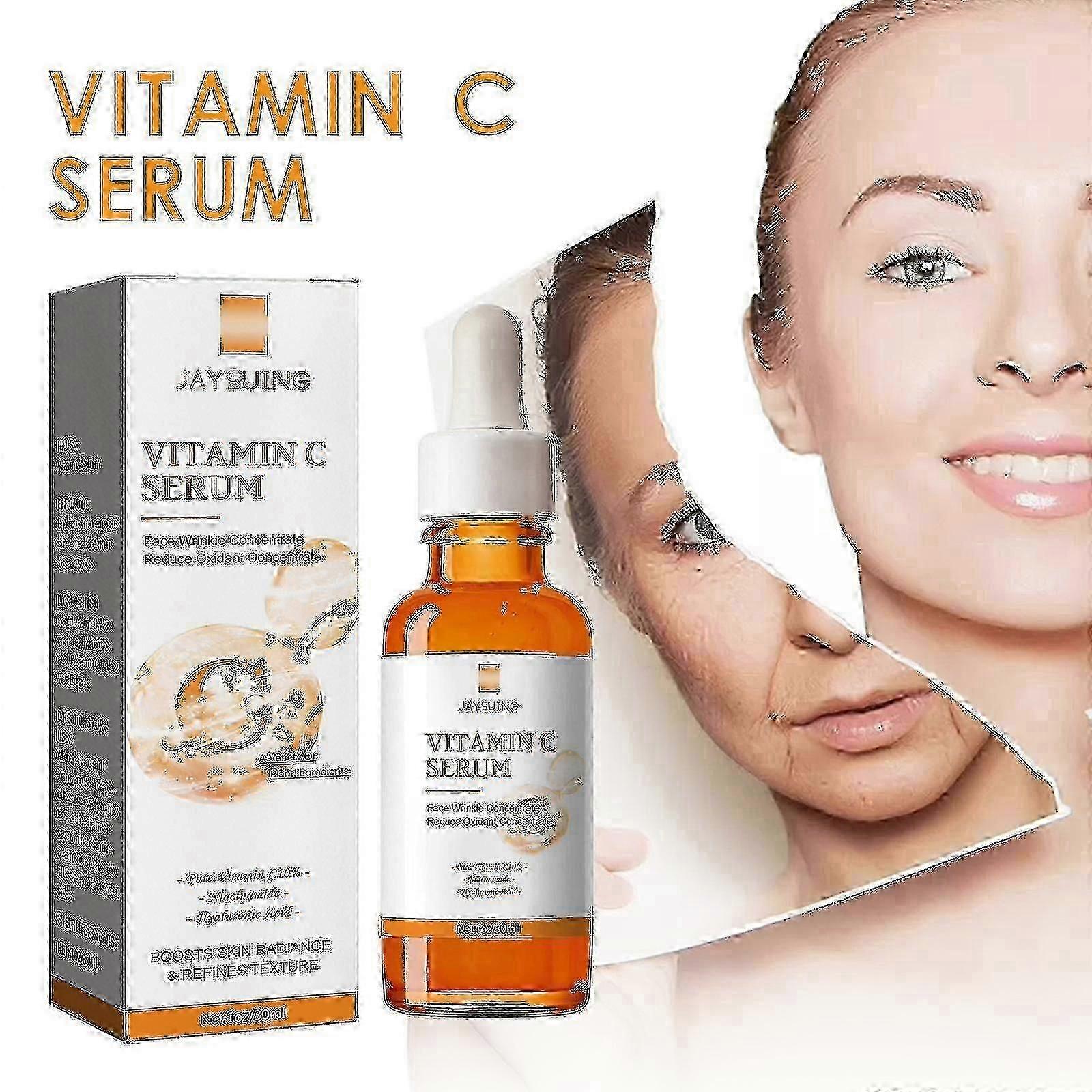 Jaysuing תמצית ויטמין C לחות, נוגד קמטים, מעניק לחות, מבהיר, מרענן, ממצק את העור, Repair, Essence BF