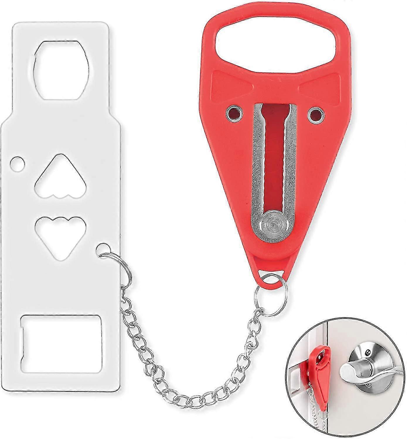 Portable Door Lock Home Security Door Locker Travel Lockdown Locks