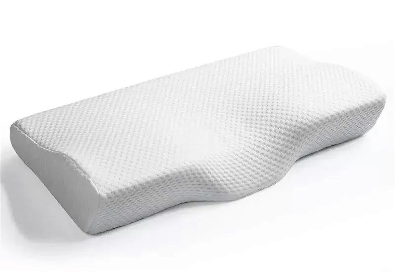 Silicone Pillow Neck Pillow SlowRebound Memory Cotton Cervical Partition For AntiSnoring Foam White 60x40cm