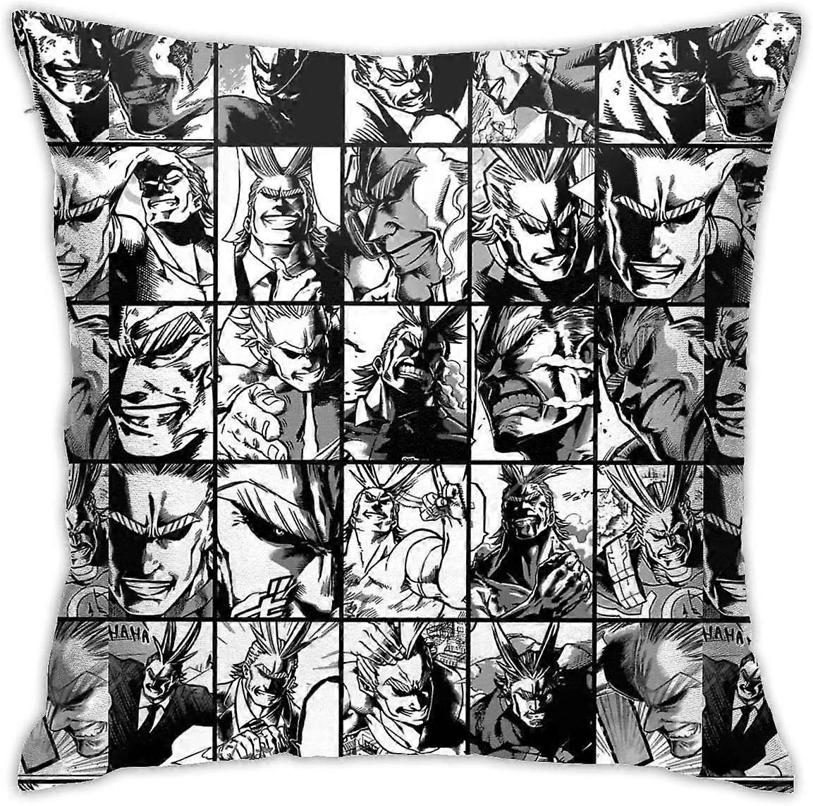 c148スクエア枕カバー、クッションケース、ソファリビングルーム寝室の車の装飾、枕カバー、芦戸美奈ヘッドショットカスタマイズギフト、ホームデコレーション、スローピロ