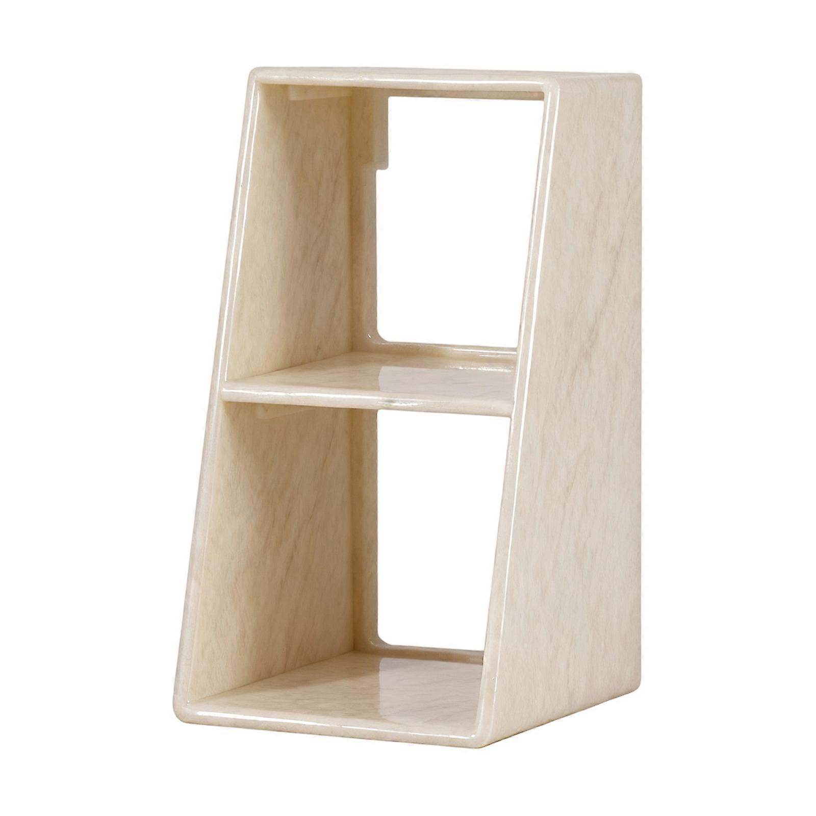 Classical Style 1/6 Scale Dollhouses Desktop Shelf Plastic Mini Storage Rack For Model Scene Crafting Projects  White