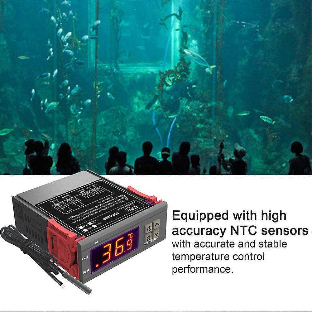 Digital temperature controller with alarm for refrigerator, compatible with popular brands, LCD display, precise cooling adjustment