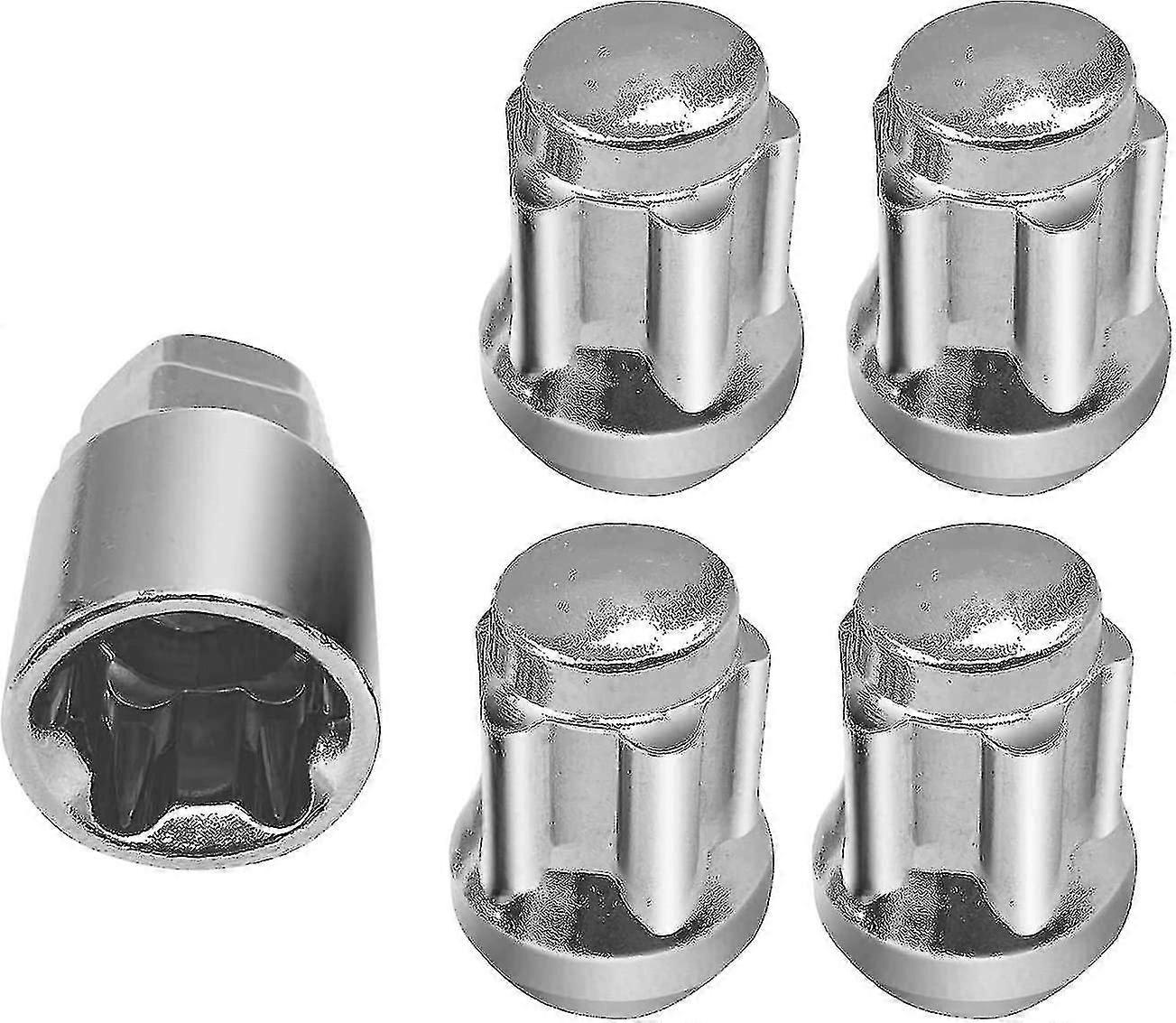 Chrome Cone Seat Wheel Lock M14 X 1.5 Thread Size Anti-theft Wheel Locks With Wheel Locksilver4pcs hwyno.465SH