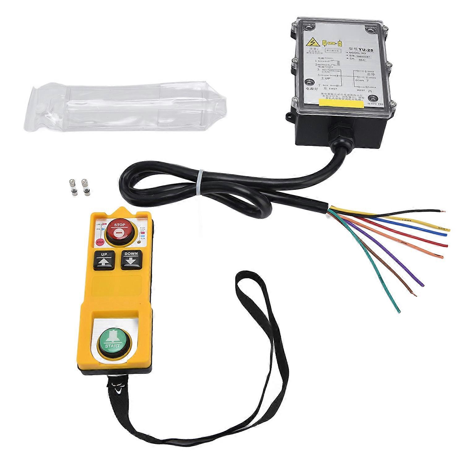Industrial Radio Remote Control Stop Start Button 2 Key Hoist Crane Lift Wireless Switch YU‑2SAC 220