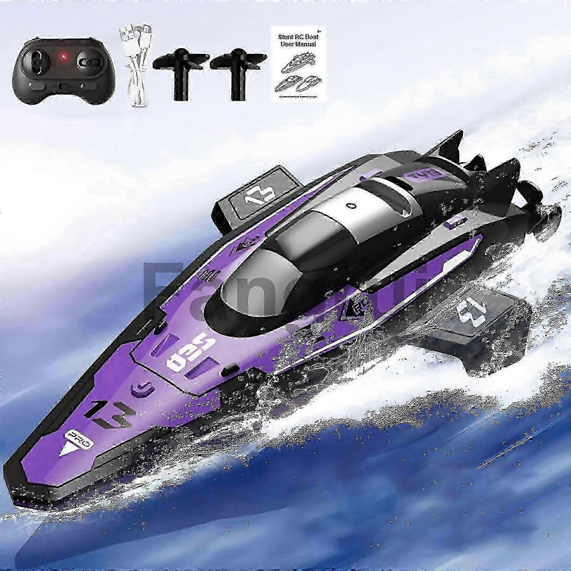 For Child Remotecontrolledtoy Mini Speedboat Stunt Roll Motor Outofwater Induction Charging Longrang