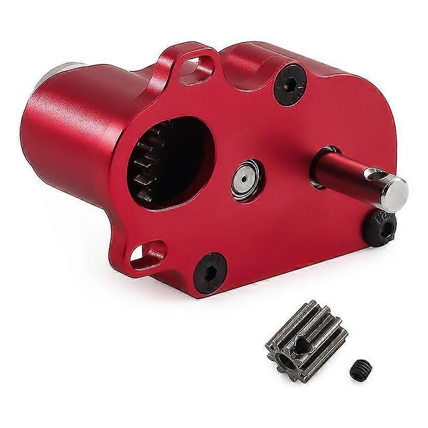 LCG Low Gravity Centre Gearbox Set for 1/10 RC Car SCX10 - Metal Gearbox Lightweight Gearbox D360 Accessories (Red)