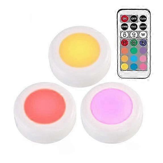 Rgb Led Under Cabinet Light Dimmable Touch Sensor Puck Lights For Cupboard