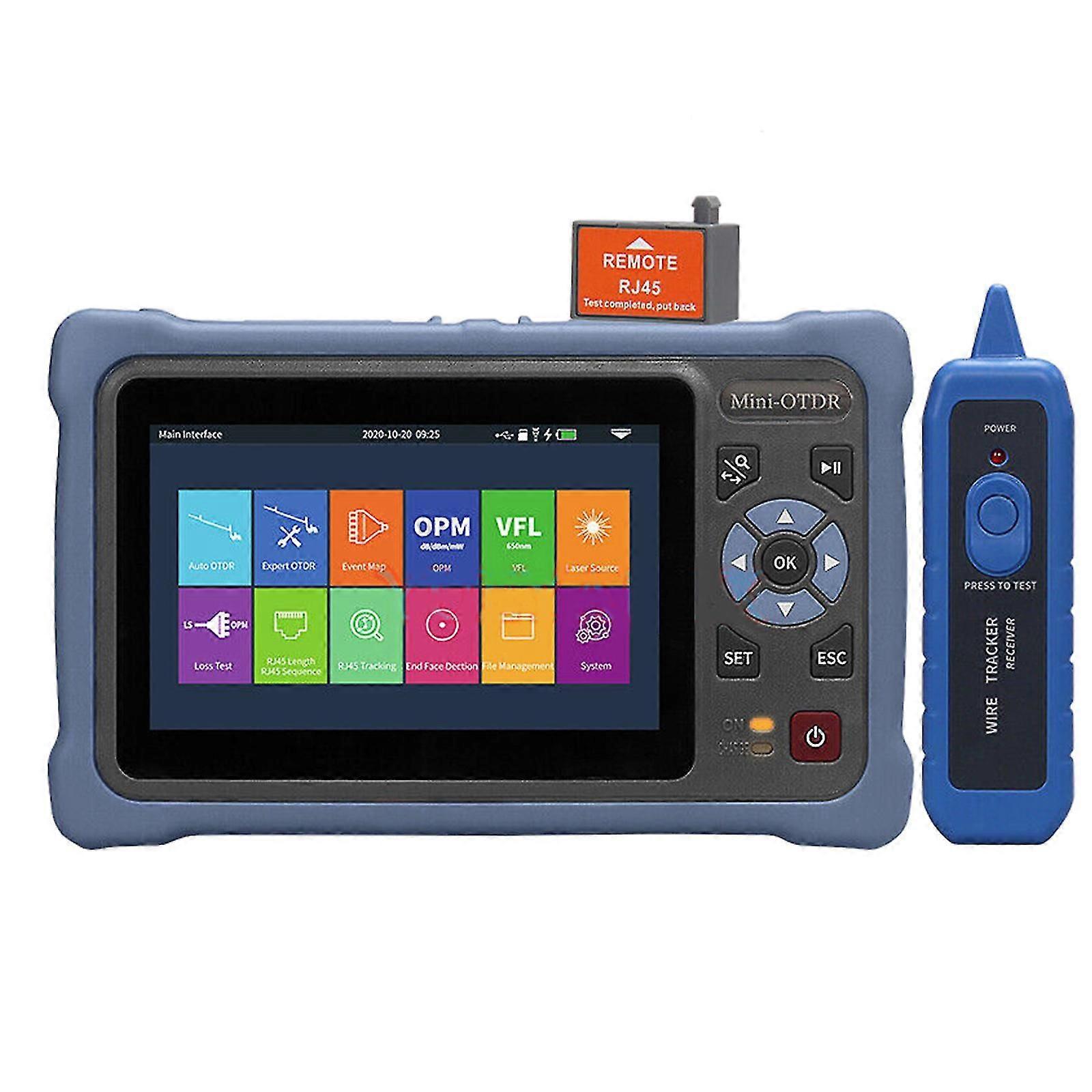 Mini OTDR 1310 / 1550nm 26 / 24db Glasfaserreflektometer Touchscreen Vfl Ols Opm K