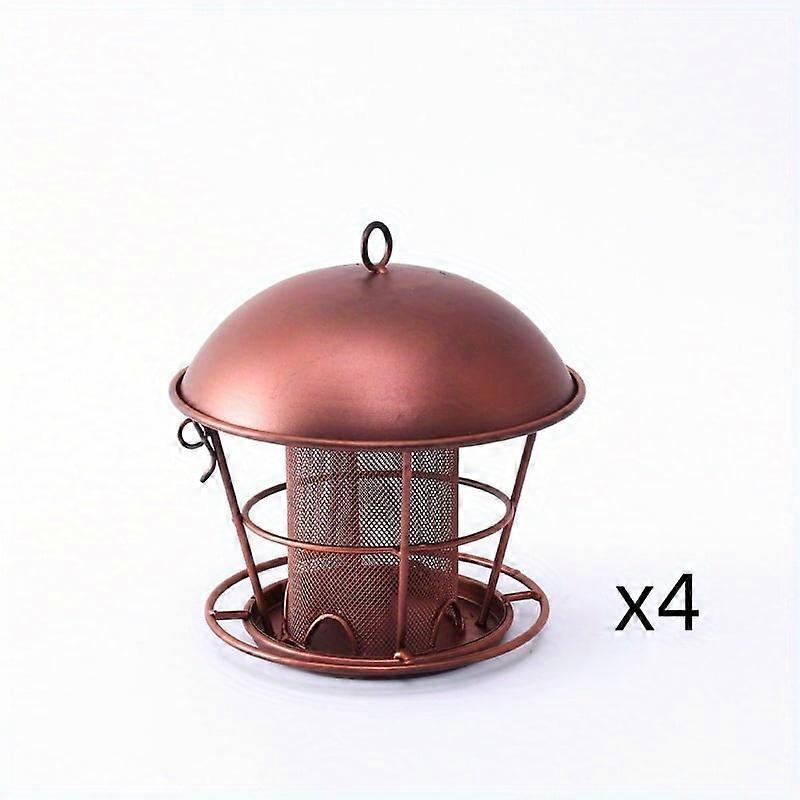 2-in-1 Iron Bird Feeder for Garden - Automatic Hanging Outdoor Feeder for Multiple Species - Durable & Battery-Free (Pack of 1/2/4)