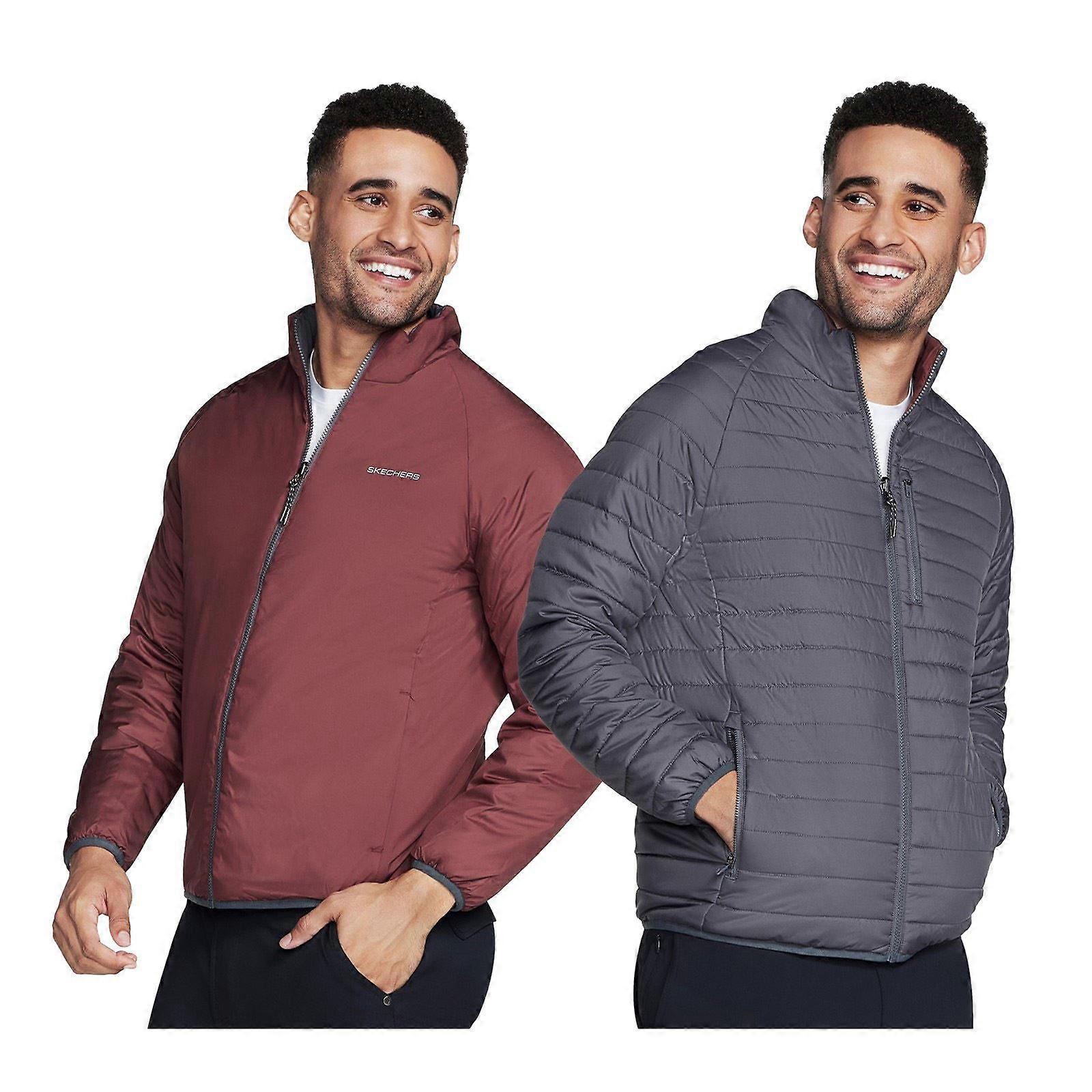 Skechers Performance Go Shield Altitude Reversible Jacket Men's Black Puffer Jacket