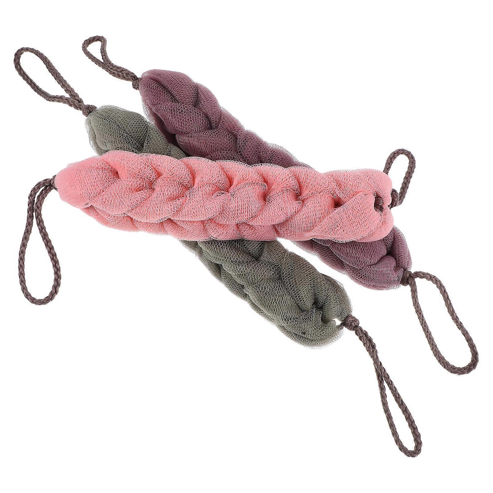 Assorted Color Exfoliating Back Scrubber for 3Pcs Body Cleaning