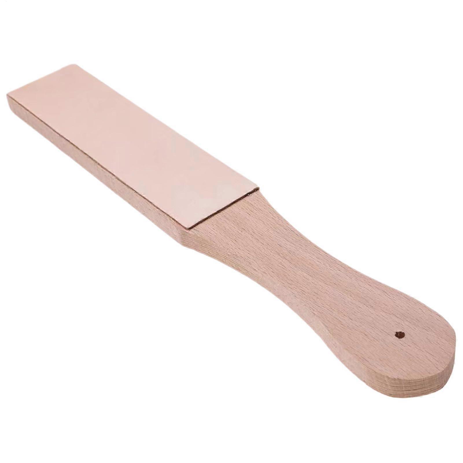 Leather Sharpening Strop Paddle DoubleSided Knife and Chisel Honing Tool for Kitchen Woodworking