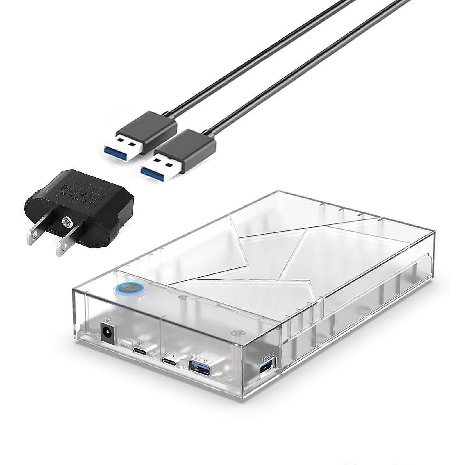 Hard Disk Box Clear Hard Disk Case 2.5/3.5inch HDD External Enclosure Hard Drive Disk Box External HDD Case for PC Multicolor