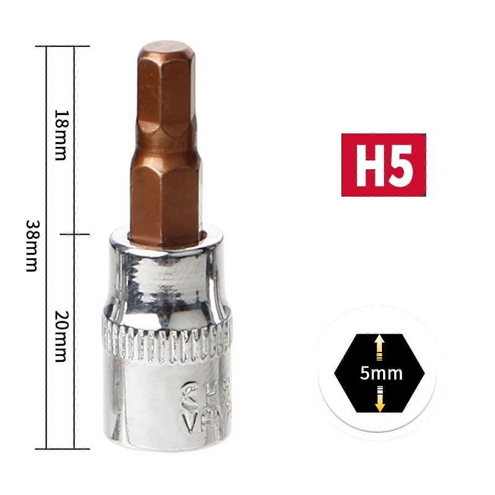 1Pc Hex Head Screwdriver Bit 1/4 Inch Drive Socket Hand Tools H3 H4 H5 H6 H7 H8