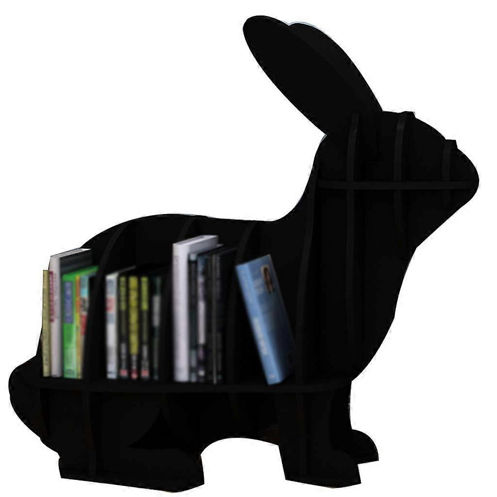 Kids Bookshelf with Storage Floor Standing Rabbit Design Room Divider for Children Eco‑Friendly Board