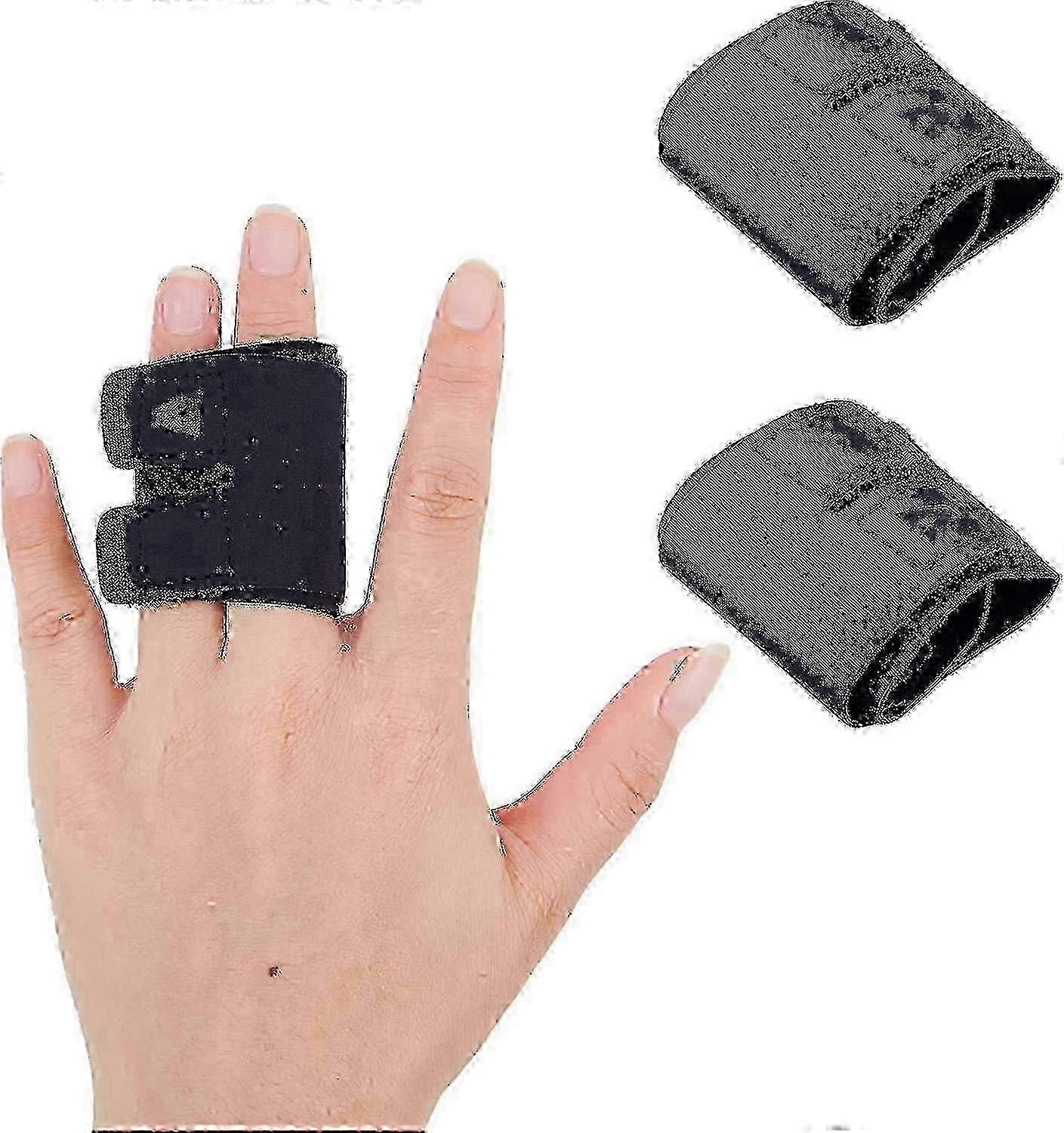 2PCs Reusable Finger Support Sleeves for Sport Injuries - Adjustable Elastic Trigger Finger Splints