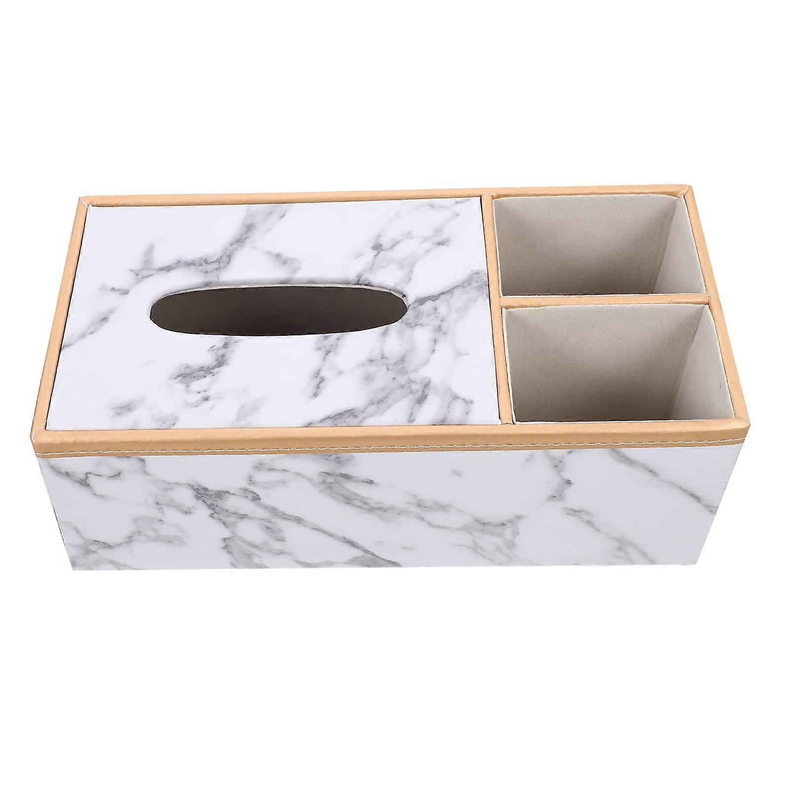 Creative Marble Grain Tissue Box Cover Household Tissue Storage Holder
