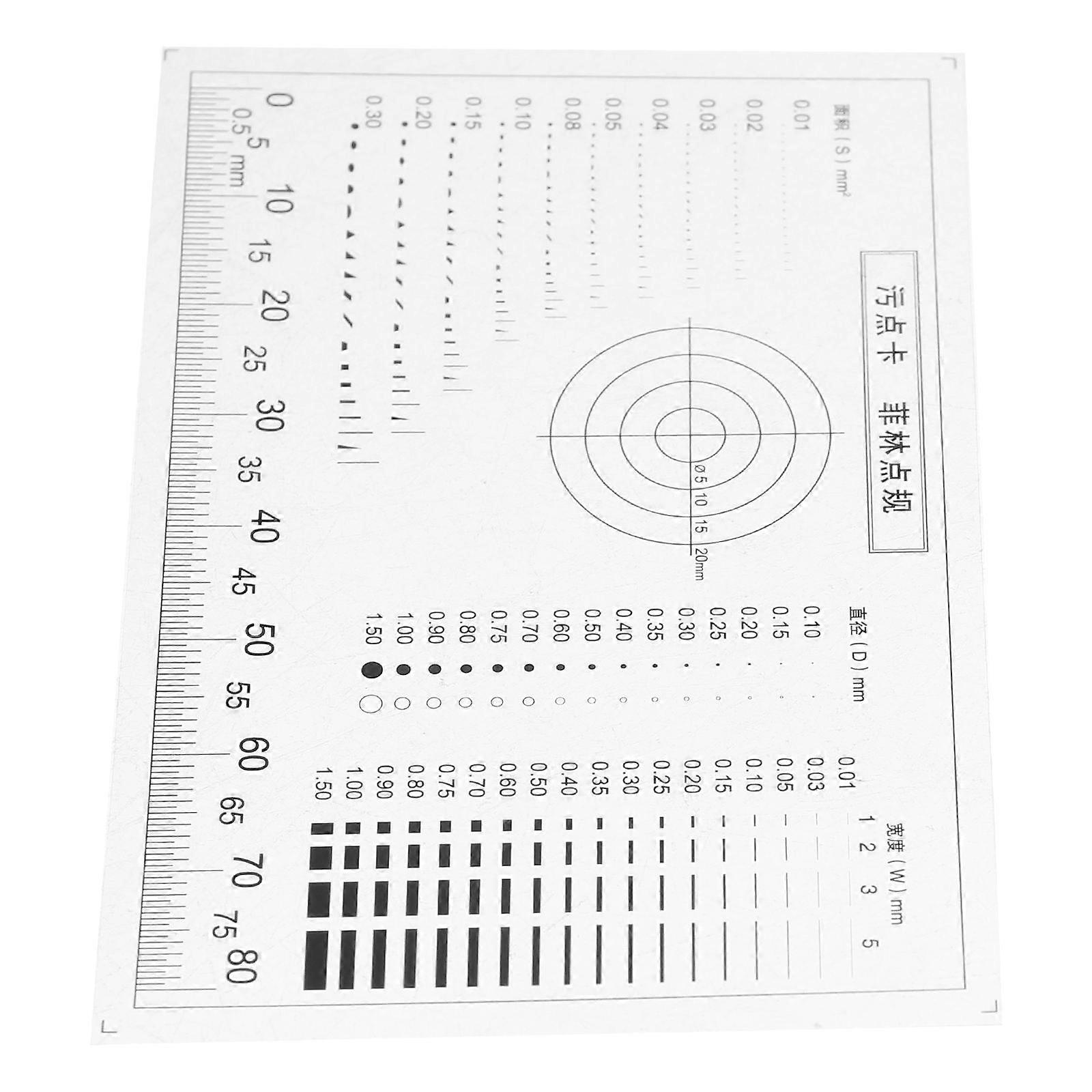 Crack Comparison Measuring Ruler For Precise Crack And Flaw Detection Laboratory Quality Control Hobbyists 1Set