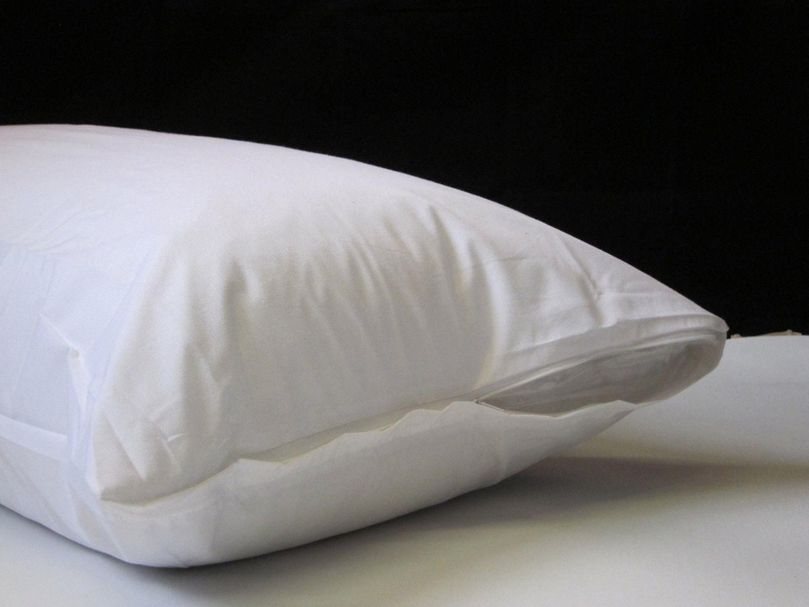 2 Pack Soft Bed Bug Dust Mite Hypoallergenic Waterproof Zipper Pillow Protector!