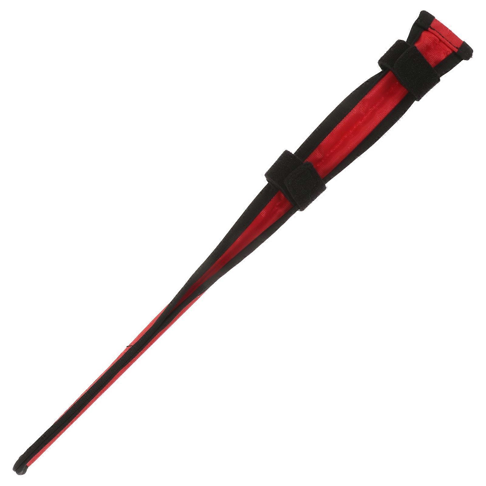 Fishing Pole Tip Protector Sleeve Adjustable Cover 5Pcs Red