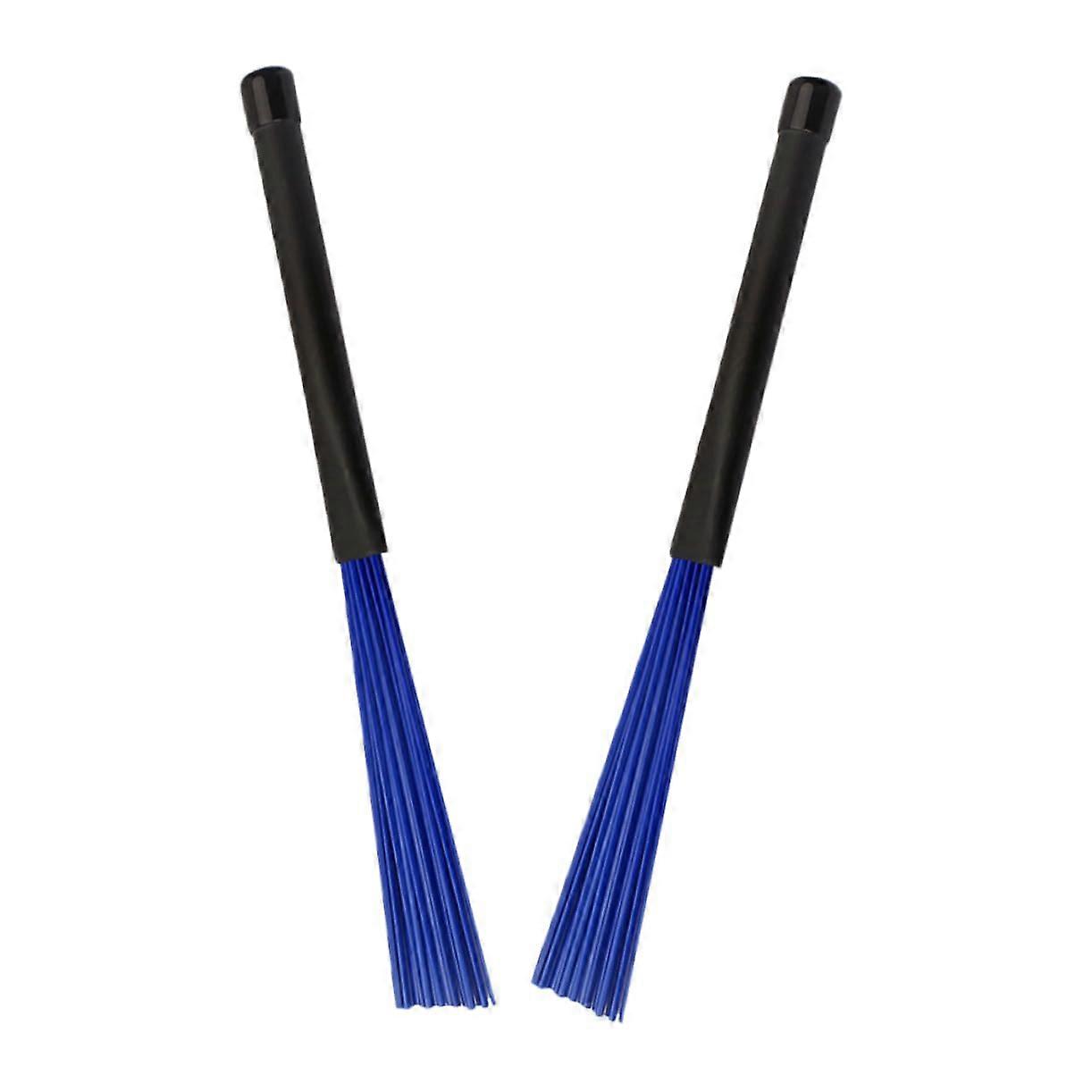 2 Pack Nylon Drum Brushes with Comfortable Handles for Jazz Drums and Percussion Players