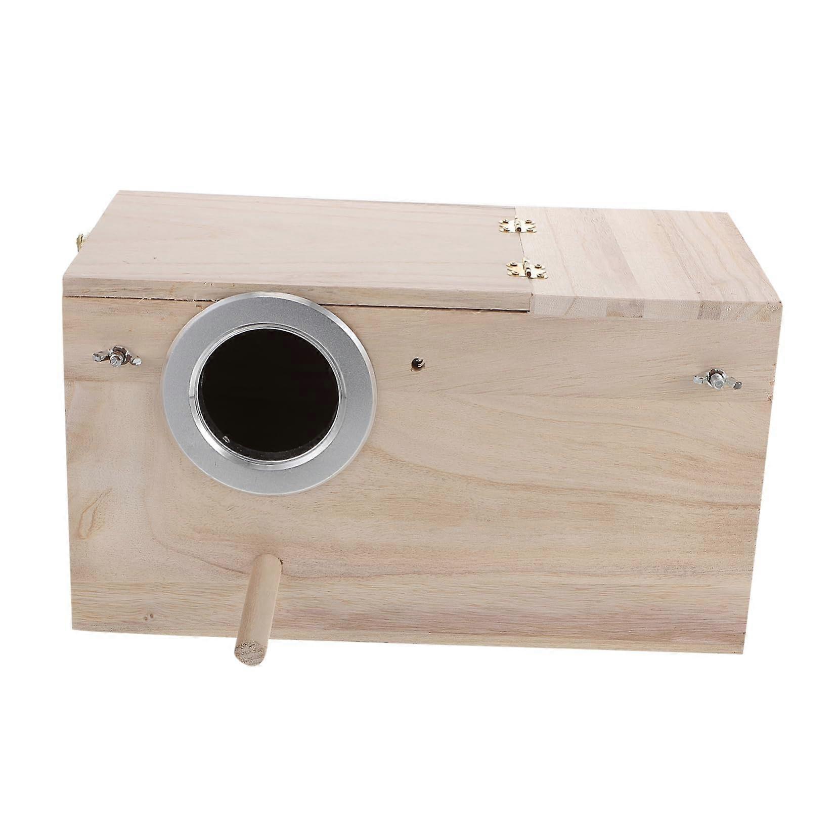 Wooden Extra Large Bird Nesting Box with Side Opening for Songbirds Outdoor Durable Holder