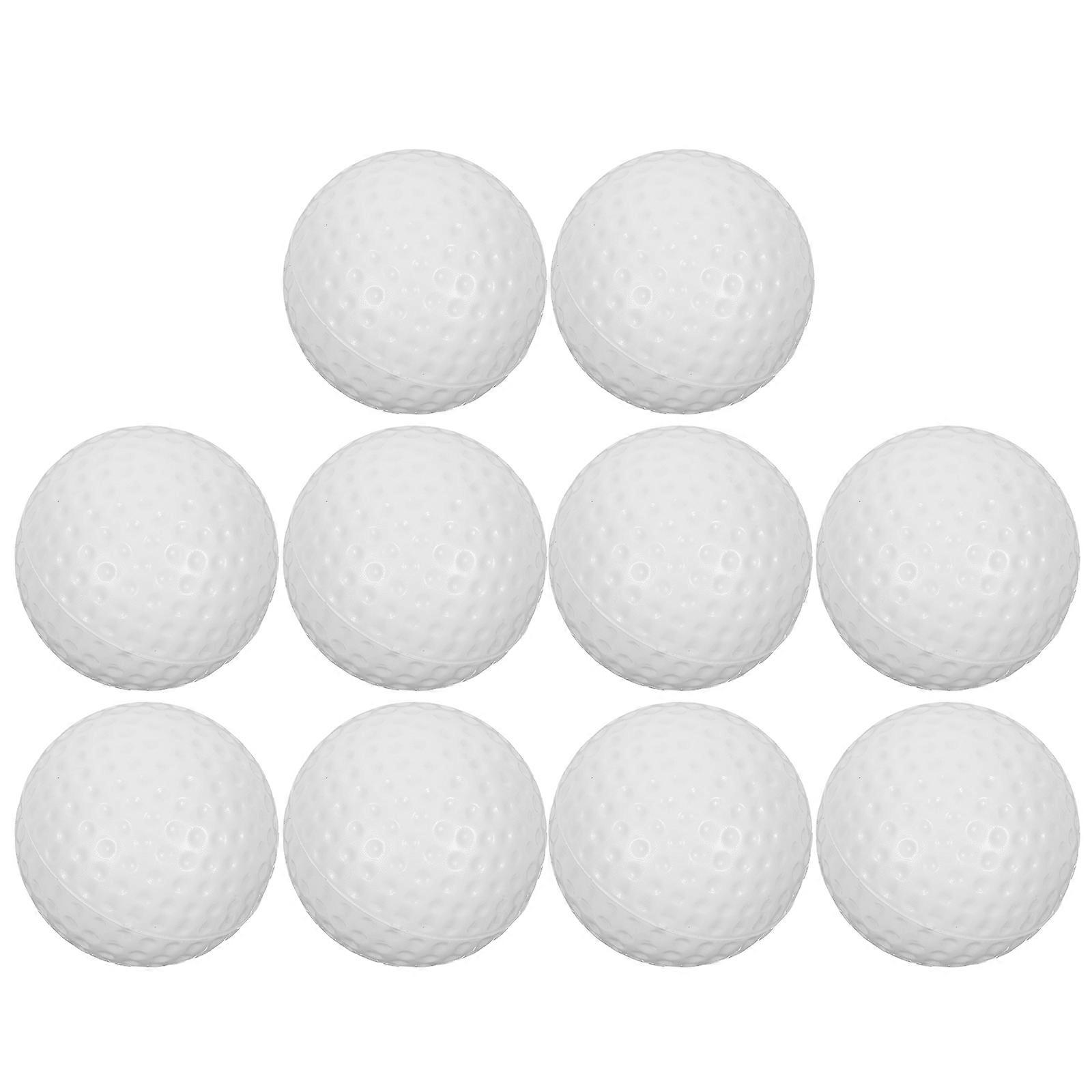Golf Balls Soft Foam Practice Balls for Relaxation 10Pcs White Set