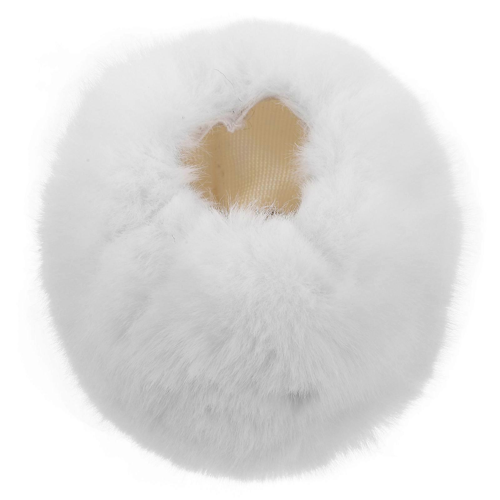 White Microphone Cover Furry Windscreen for Microphone