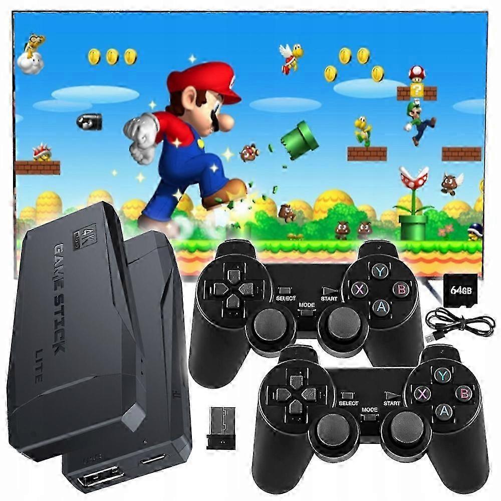 Retro Gaming Console met Video-emulator, 2 Gamepads en 20.000 Poolse Games