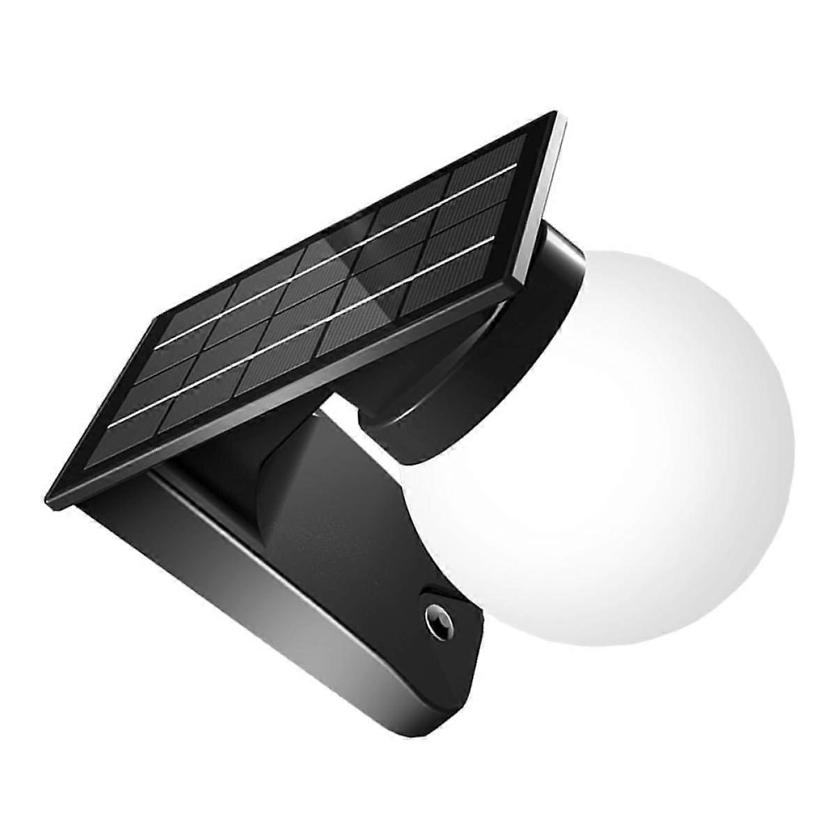 Outdoor Solar Globe Lights Waterproof Wall Sconce with Multiple Modes for Garden Patio Fence