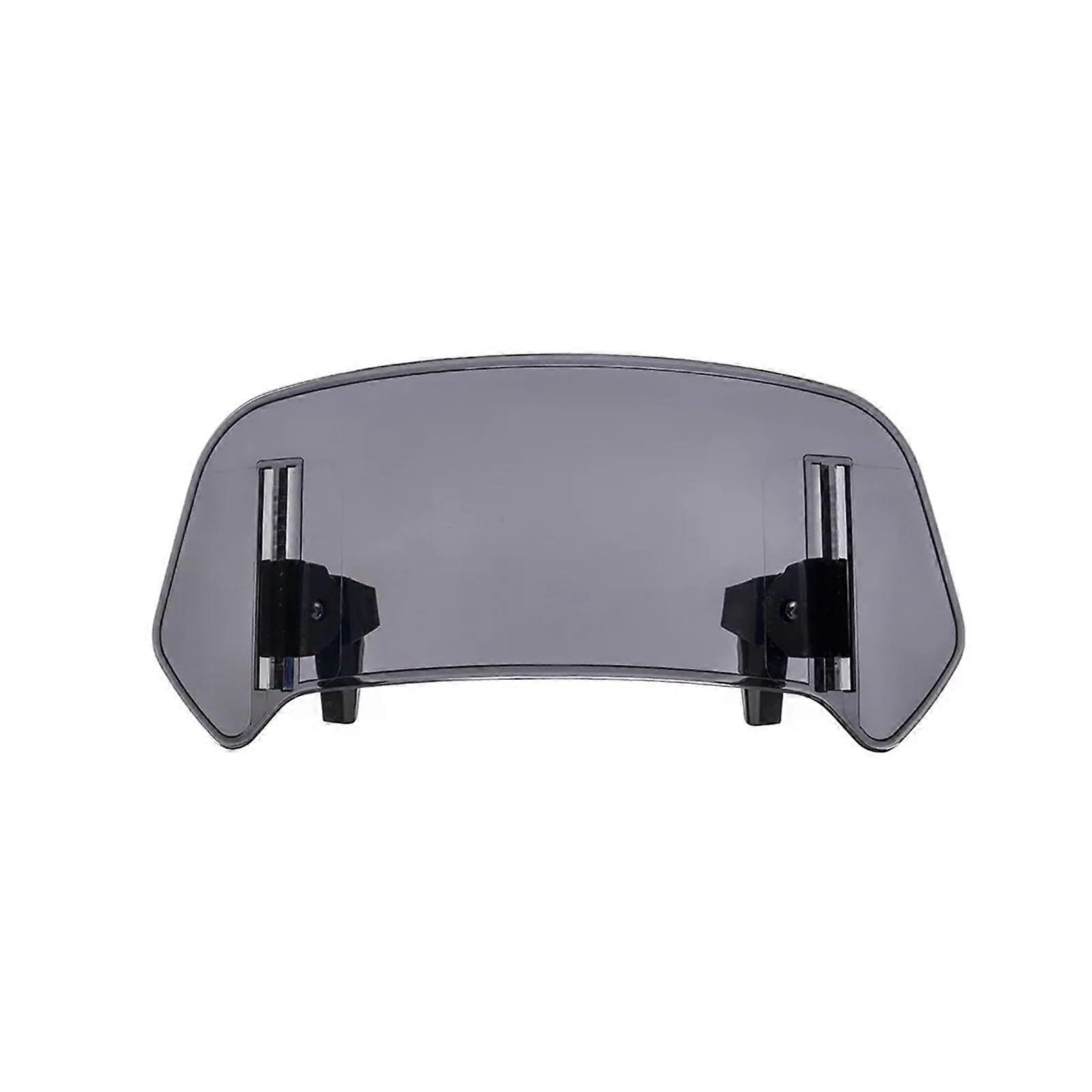 Motorcycle Windshield Extension Adjustable Clipon Windscreen Deflector Universal Fit Black
