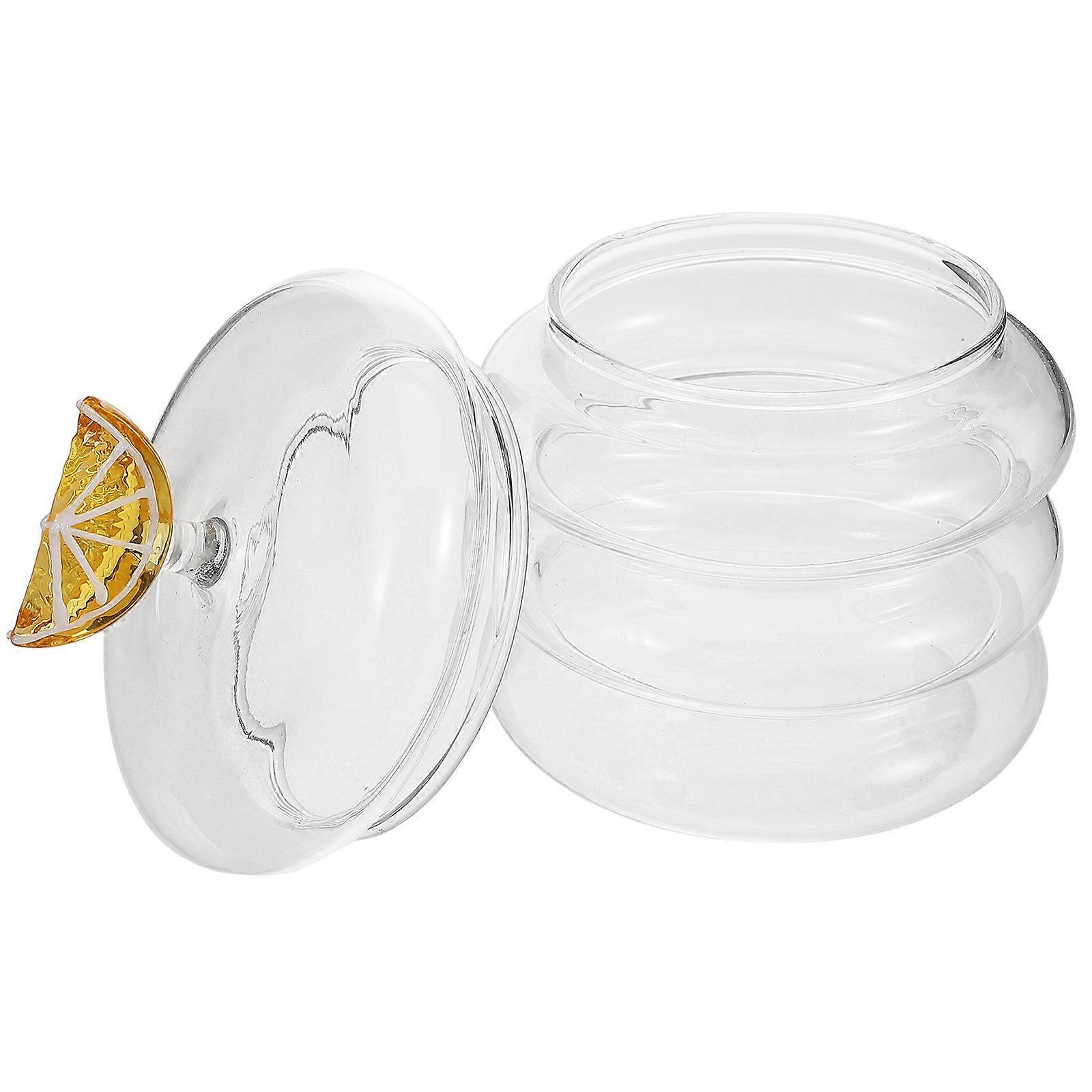Glass Candy Jar with Lid for Storage Use Transparent Snack Storage