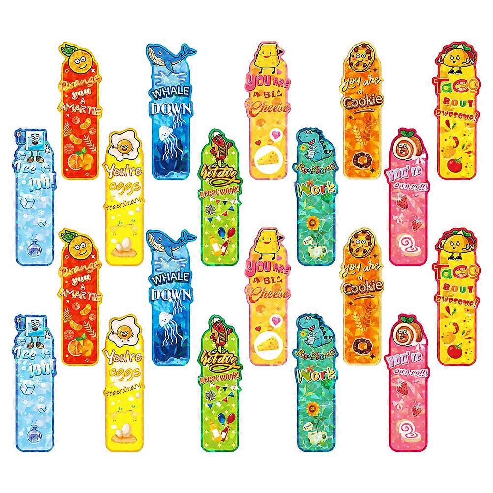 Decorative Paper Bookmarks Cartoon for Reading 80Pcs Assorted Colors