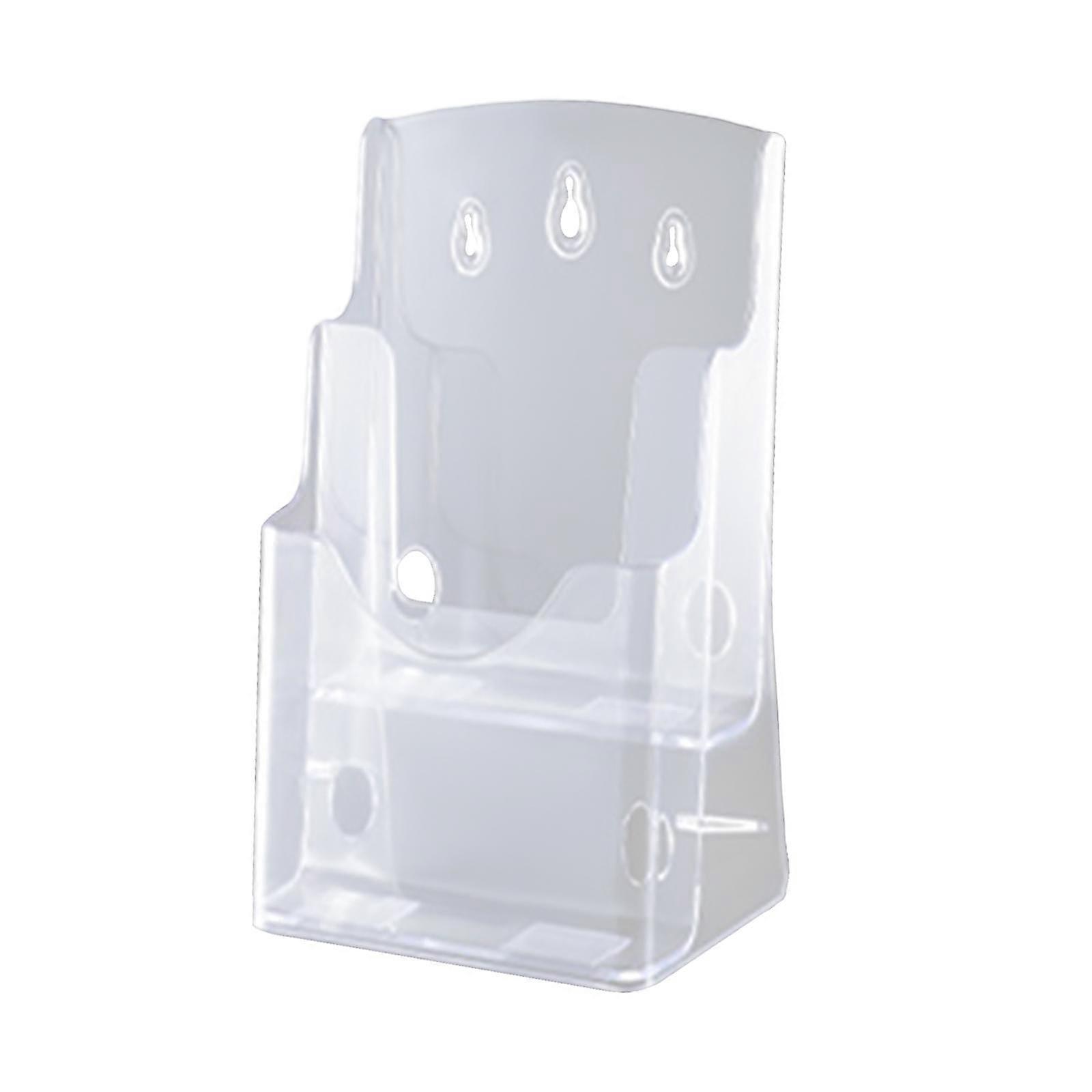 SunniMix Acrylic Brochure Holder Clear Countertop Organizer Pamphlet Holder Display Stand A6 2 Tier