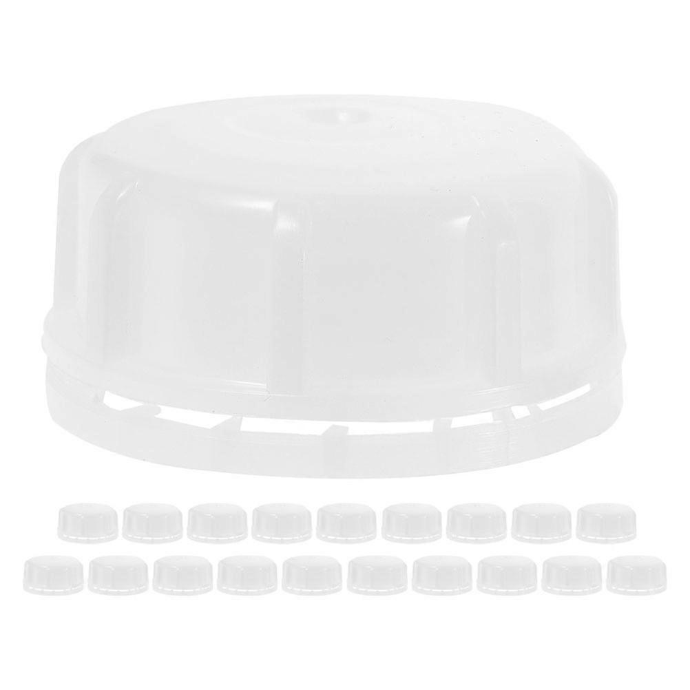 White Plastic Gasoline Tank Cap Seal Replacement 20Pcs for Container Covers